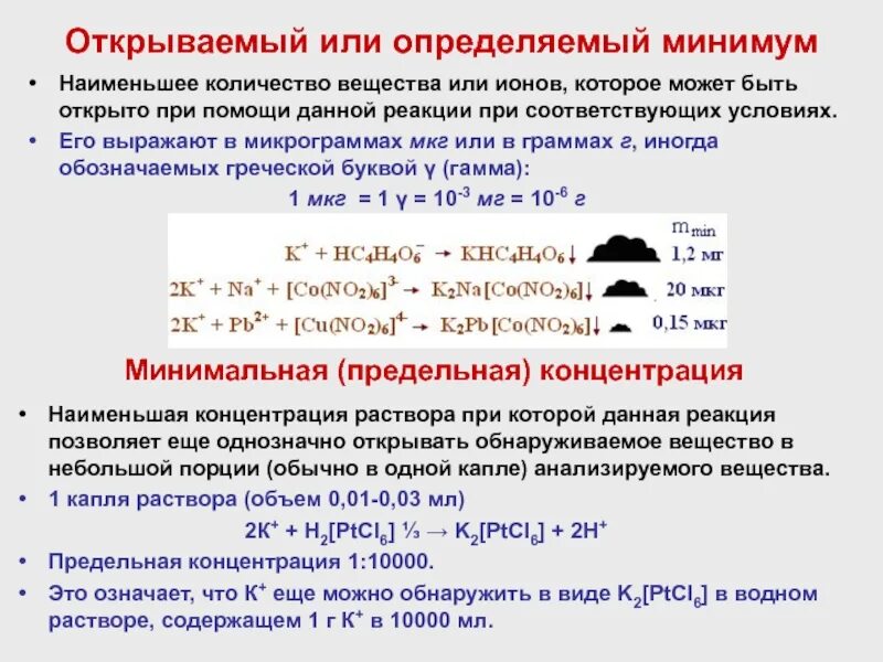 Реакция соединения количество вещества. Минимальные вещества. Качественный анализ химия. Определите какой минимальный. Которая будет давать реакцию на