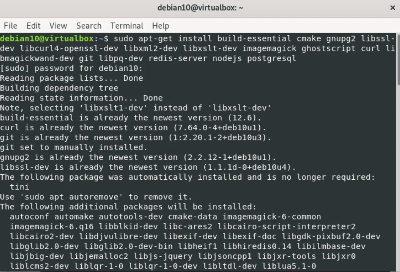 Apt install build essential