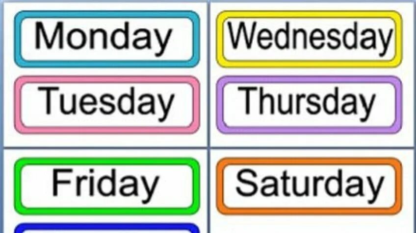 Как будет среда на английском. Дни недели на английском карточки. Карточки дни недели на английском для детей. Дни недели English. Дни недели на англ карточки.