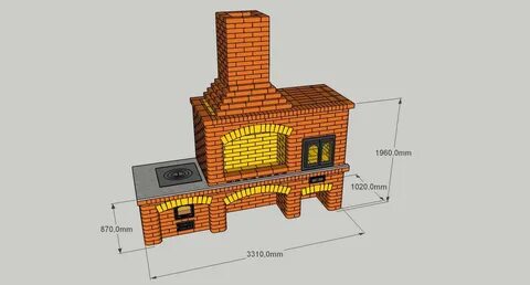 Проекты мангалов из кирпича с казаном