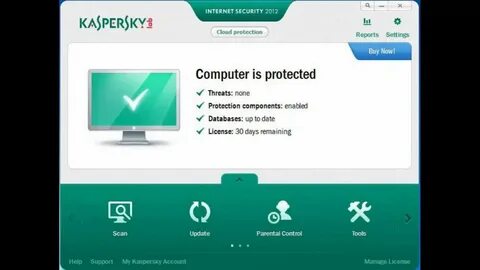 Kaspersky интерфейс