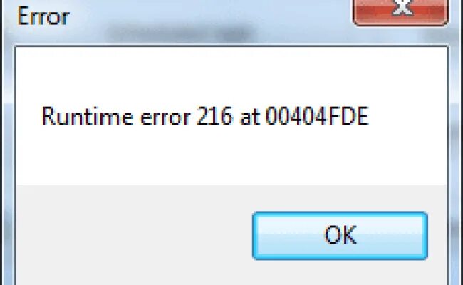 Runtime Error. Error 216. Runtime Error 217. Runtime Error 229. Error could not access