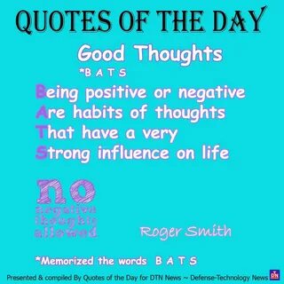 Think good thoughts