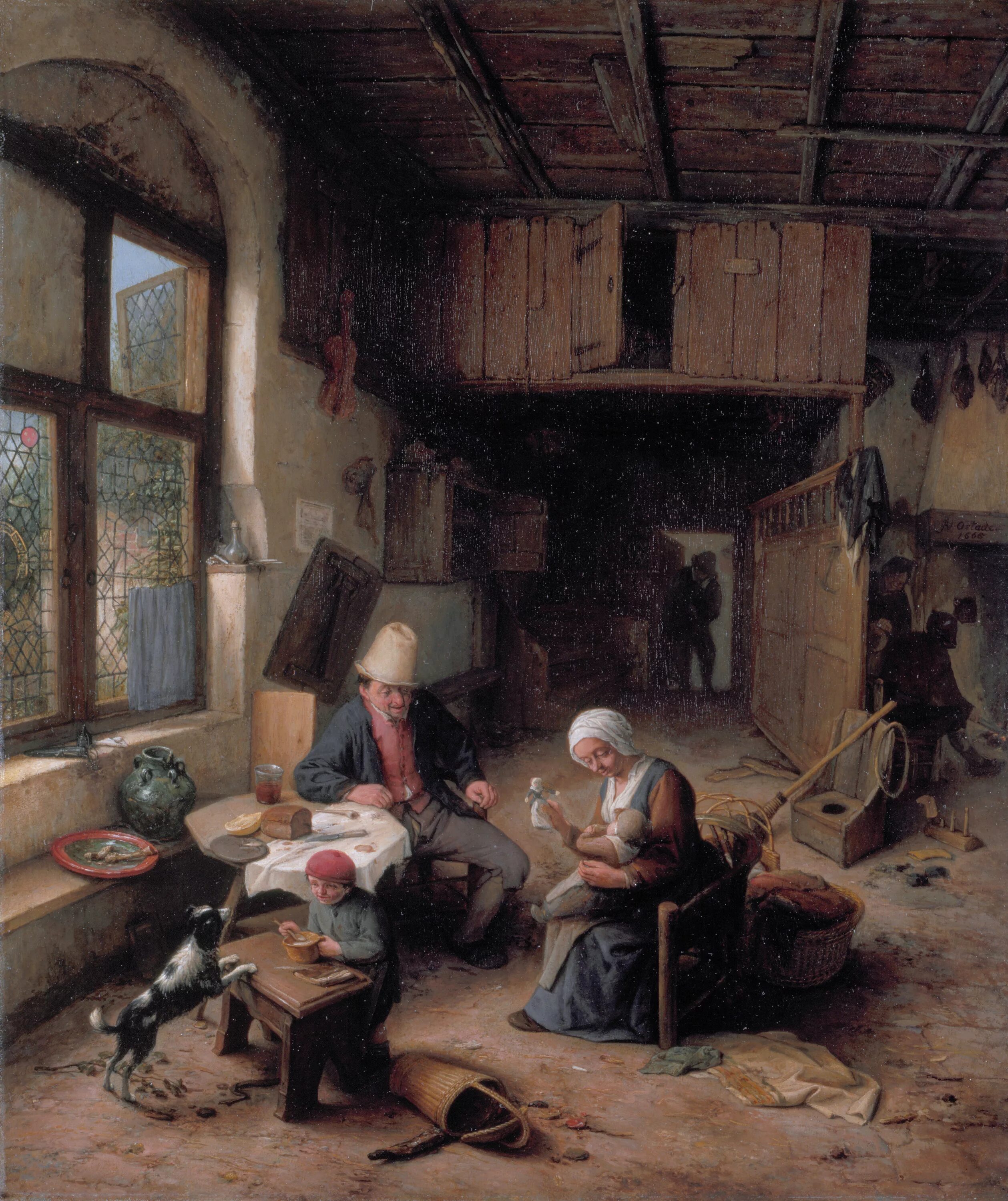 Как жили в 16 веке. Крестьянская семья художник Ван Остаде.