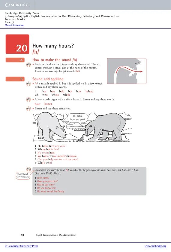 Elementary pronunciation