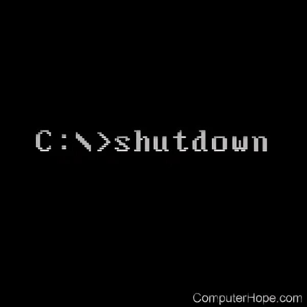 Shutdown code. Shutdown code