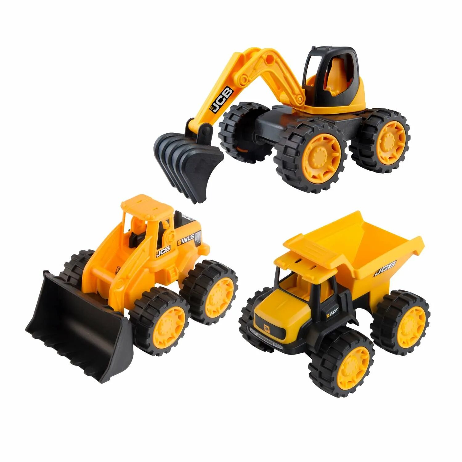 Строительная техника HTI игровой набор JCB 1416234 3 машинки. Набор техники HTI JCB (1416234.00) 18 см. JCB HTI строительная техника игрушки. Экскаватор HTI "JCB", 18см. Включи трактора экскаватор