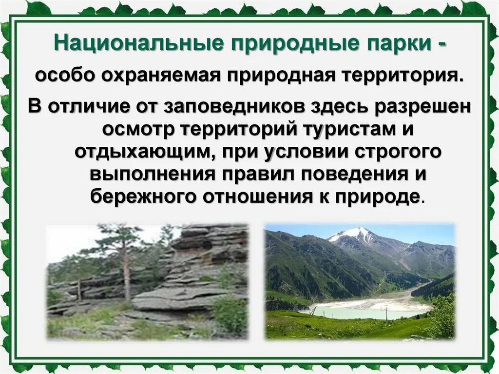 Значение природных парков