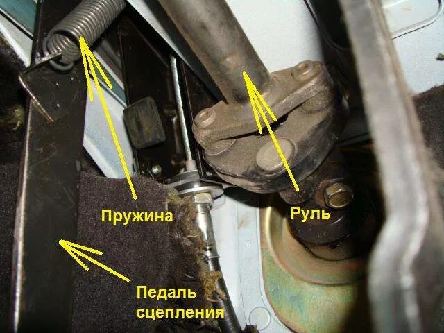 Почему при нажатии на сцепление. Крепление пружины педали сцепления ВАЗ 2110. Пружина педали сцепления ВАЗ 2114. Возвратная пружина педали тормоза ВАЗ 2107. Пружина педали сцепления ВАЗ 2115.
