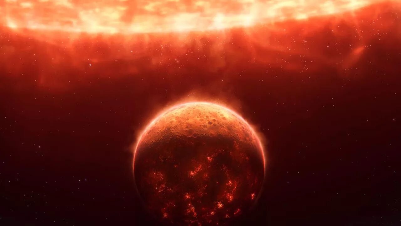 Красный газовый гигант. Звезда пожирает планету. Юпитер Планета. Солнце красный гигант вид с земли.