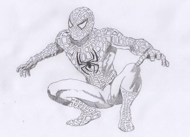 Draw spider man