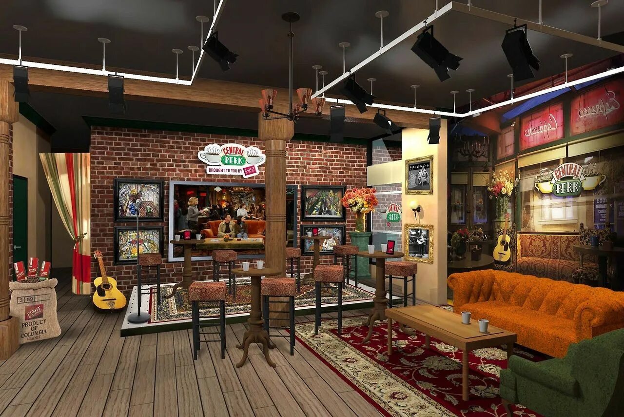 Central Perk кофейня Нью-Йорк. Бар ресторан друзья