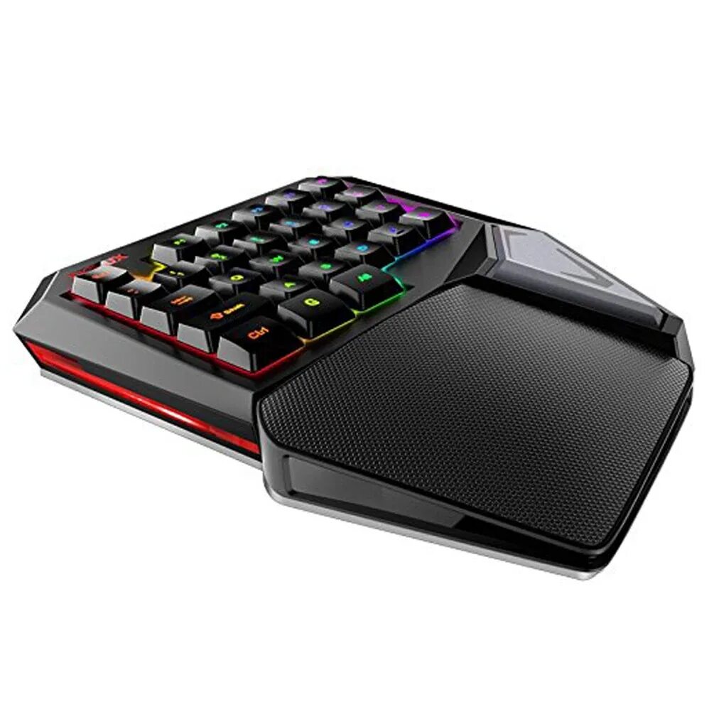 Delux mini. Кейпад delux t9. игровая клавиатура с джойстиком. короткая игровая клавиатура. мини клавиатура для одной руки.
