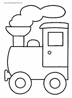 Train color pages - Coloring pages for kids - Transportation coloring pages - pr