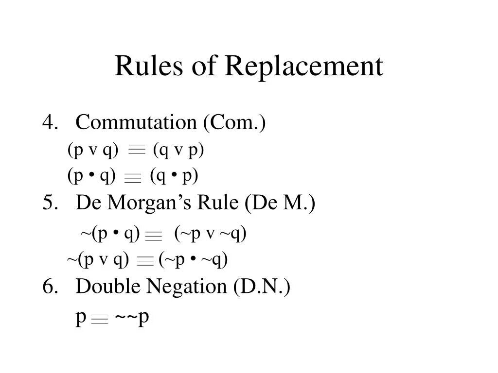 Rule de. Rule de