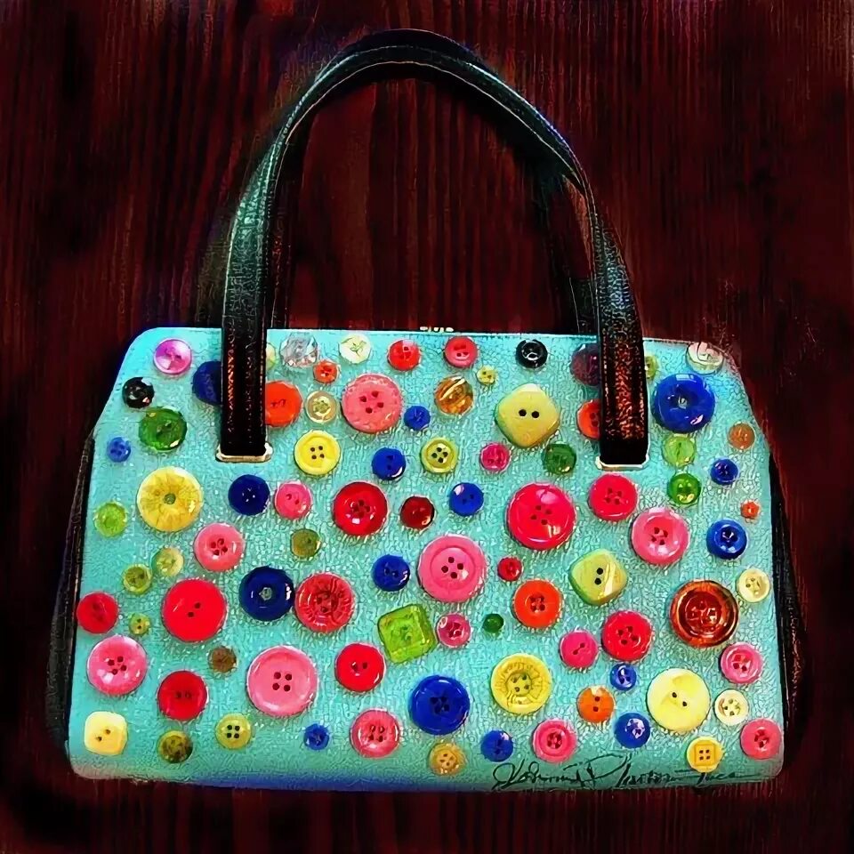 Декор сумки пуговицами. Button bag. Сумка из пуговиц. Button bag. Button bag.