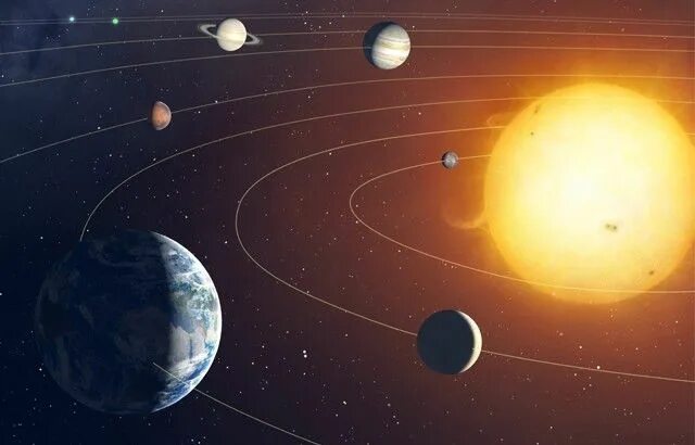 Solar System illustration in order #sketches Solar theme #5K #wallpaper #hdwallp