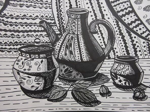 Рисунок на тему графика 6 класс 18.Учимся рисовать натюрморт Basic drawing, Drawings, Still life drawing