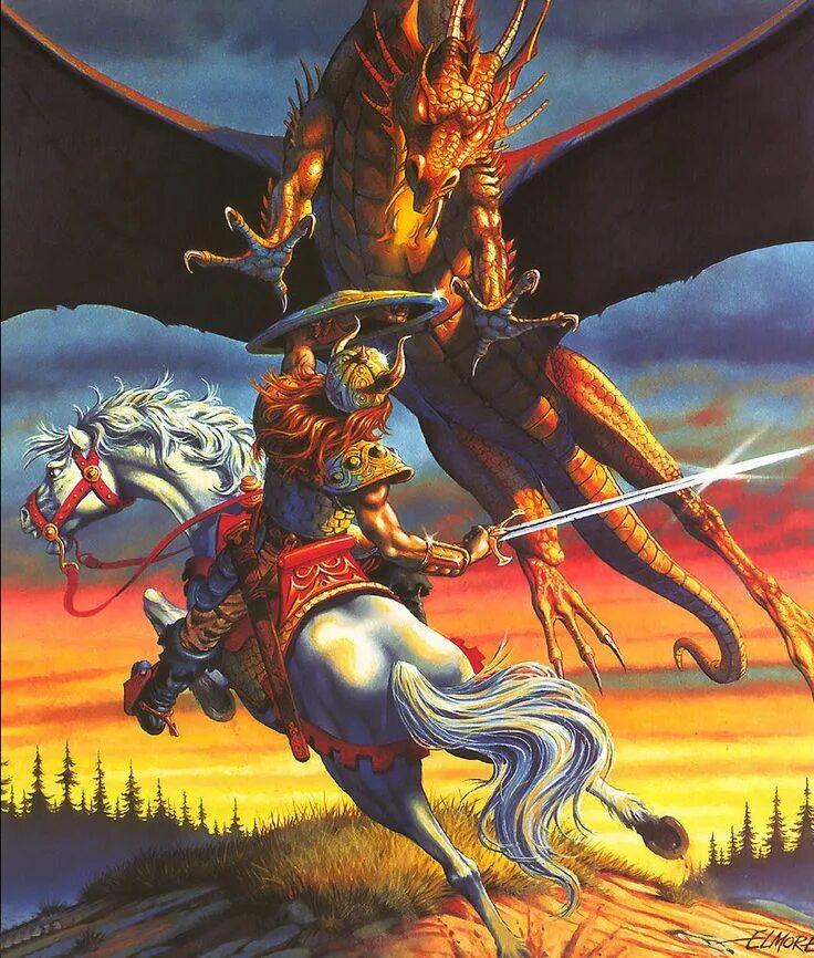 Рыцарь дракон одержим маркграфом. Ларри элмор dragonlance. ланселот рыцарь против дракона. ларри элмор картины dragonlance. картины ларри элмор драконы.