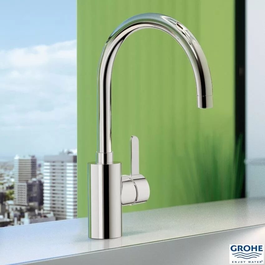 Смеситель для мойки с высоким изливом. Смеситель Grohe Eurosmart Cosmopolitan 32843002 для кухни. Смеситель Grohe Eurosmart Cosmopolitan. Смеситель для кухни Grohe Eurosmart Cosmopolitan. Eurosmart Cosmopolitan смеситель.