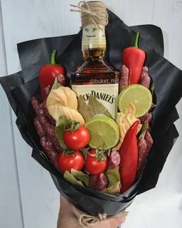 Букет с коньяком