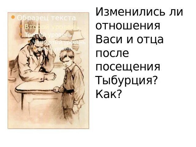 Как изменилась жизнь васи. Отношение Васи и отца. Вася и отец. Разговор Васи с отцом. Отношения в семье судьи и Тыбурция.