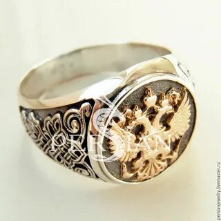Серебряное кольцо с золотом