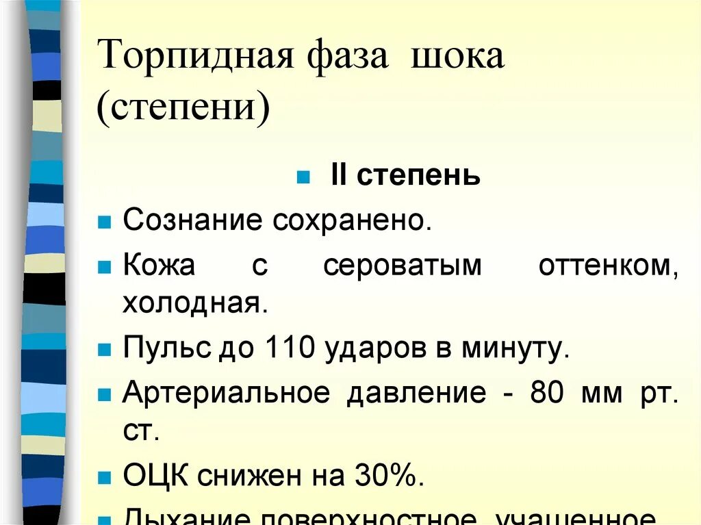 4 Степени шока в торпидной фазе. Торпидная фаза шока степени. Стадии торпидной фазы. Для торпидной фазы шока характерны.