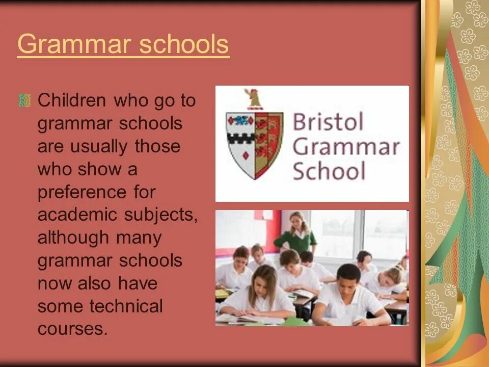 Школа грамматики. Grammar School in great Britain. Грамматические школы в Великобритании. Образование в англоязычных странах. System of Education in great Britain.
