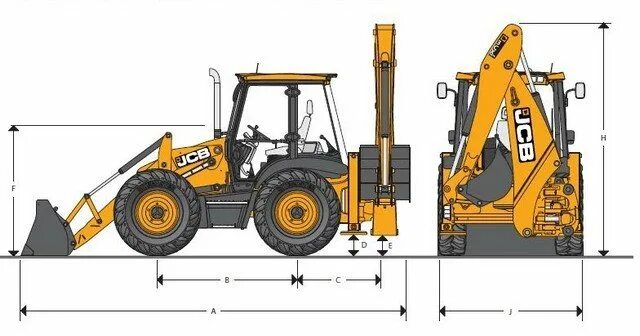 3cx размер. Погрузчик jcb 4cx. габариты трактора jcb 3cx. жсб экскаватор погрузчик 4сх.