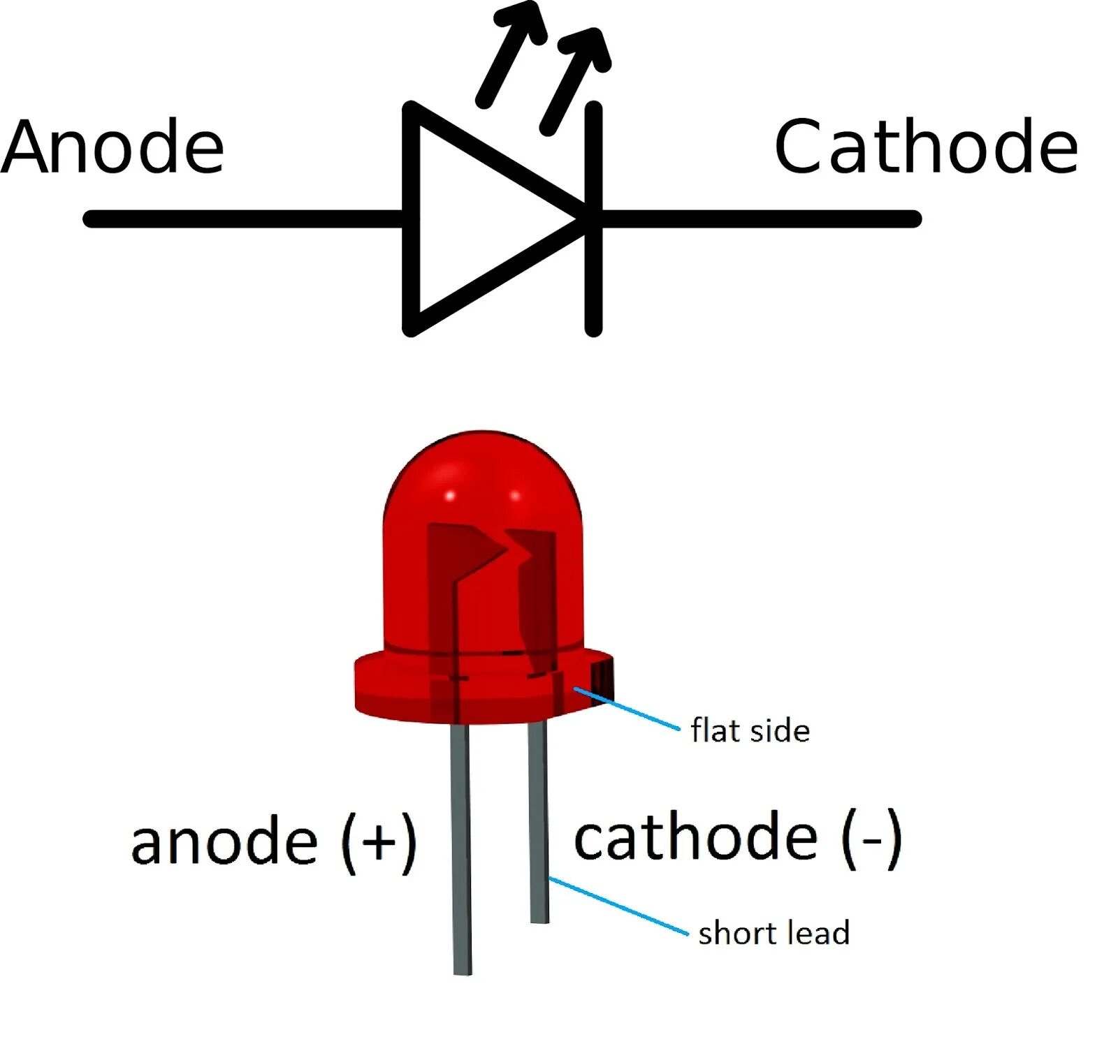 Где у диода. Светодиод анод катод. Светодиод полярность обозначения. Диод обозначение на схеме полярность. Уго диода анод катод.