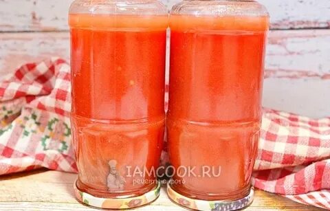 Томатный сок на зиму без сахара