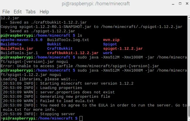 Java unable to access jarfile. Джава спигот. java minecraft xmx xms. error unable to access jarfile. что такое nogui.