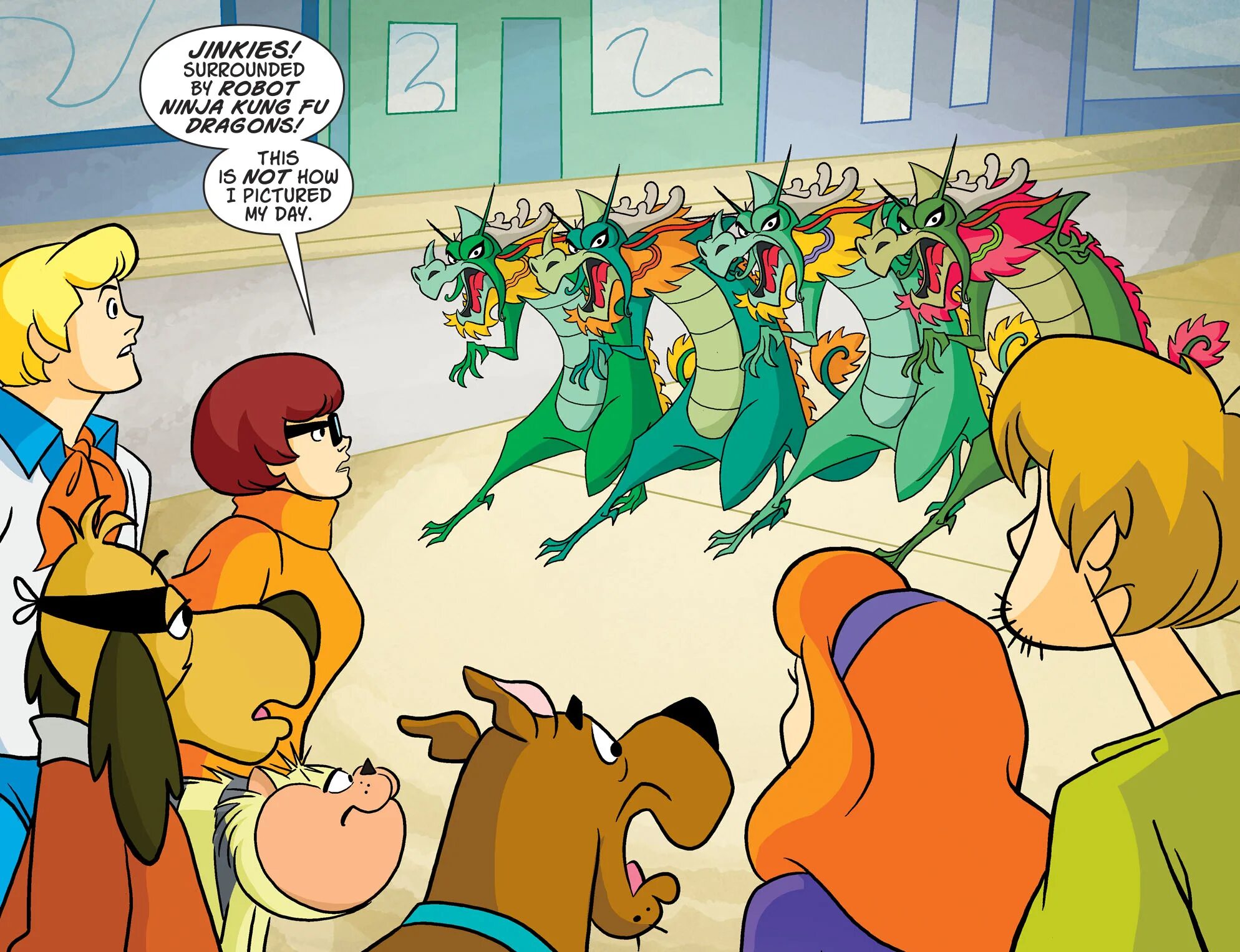 Scooby Doo Team. Комиксы Скуби Ду в будущем. Комикс в цвете Скуби. Скуби секретный пук. Team up часть 2