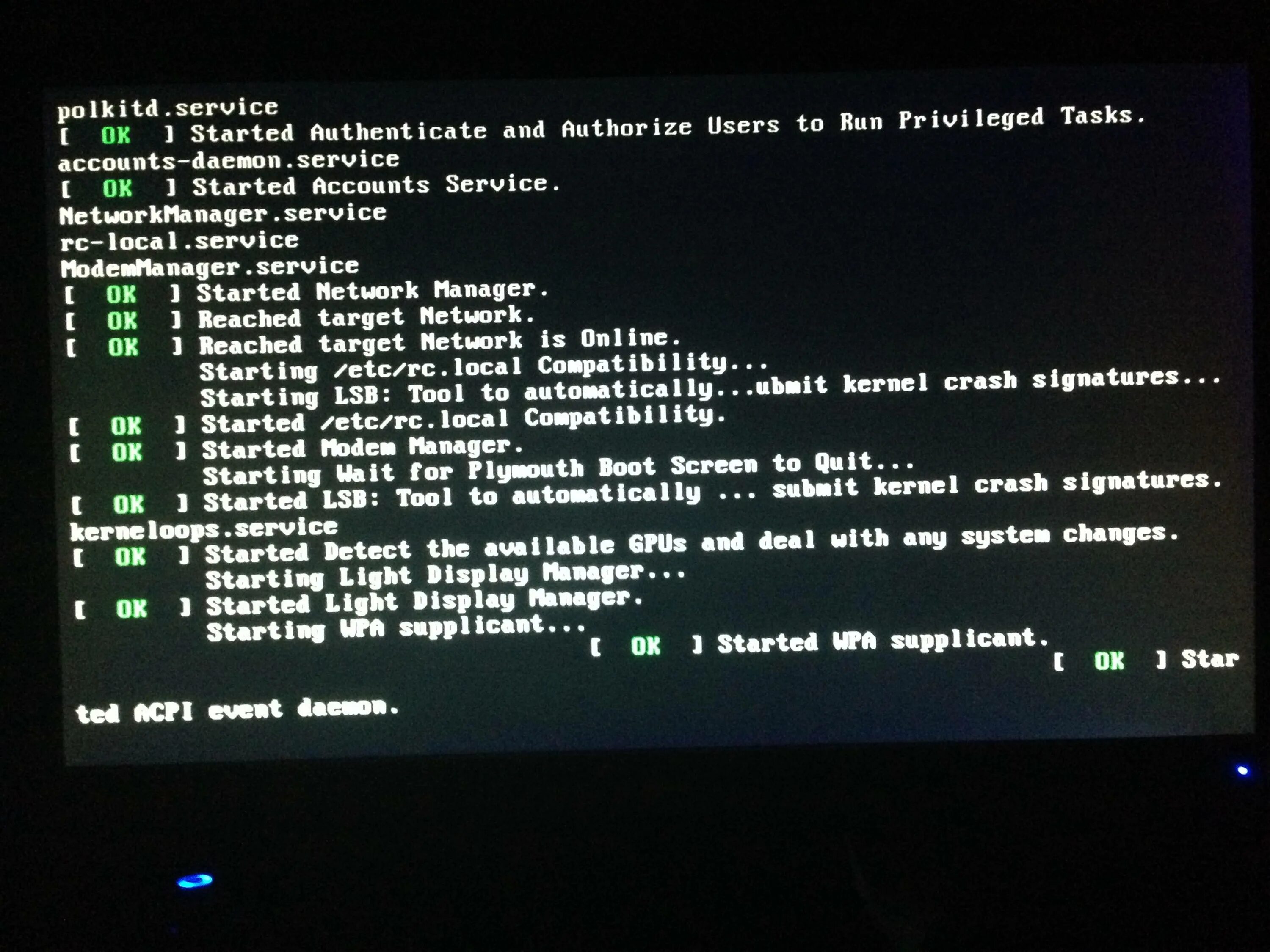 Linux failed to start light display manager