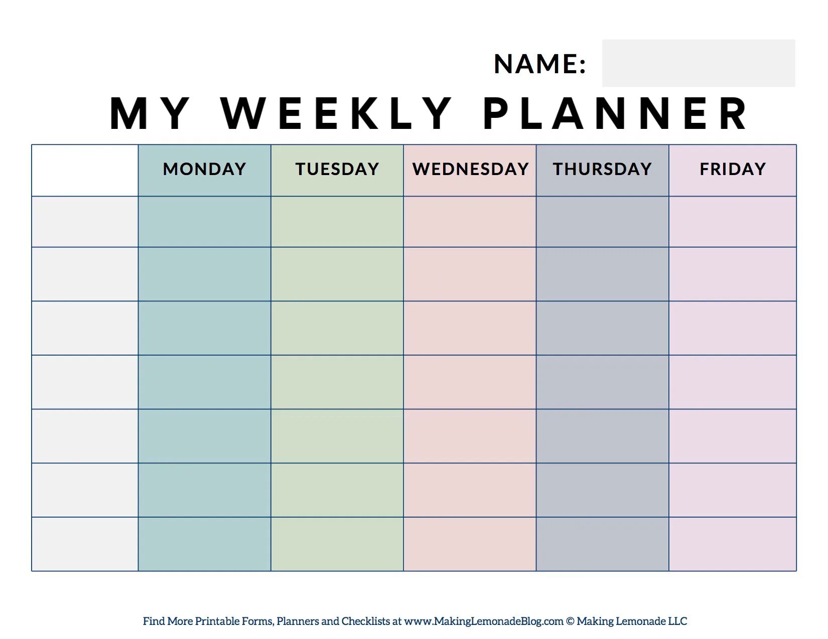 Weekly Plan. Week Planner. Daily Planner для печати. Week Weekly Planner. Plan schedule