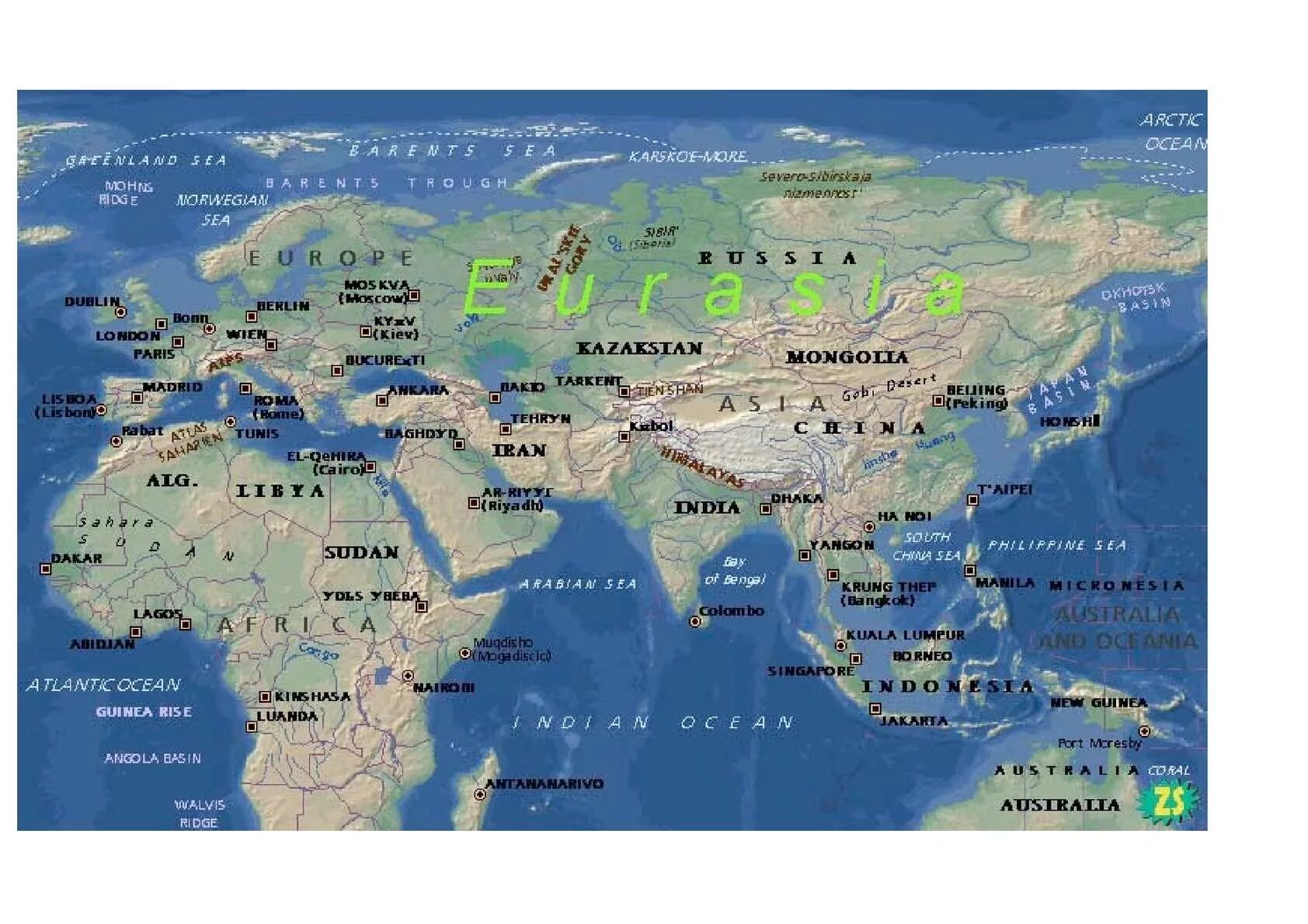 Какое море не омывает территорию евразии. Материк Евразия на карте. Континент Евразия на карте. Карта Евразии. Канта материка Евразия.