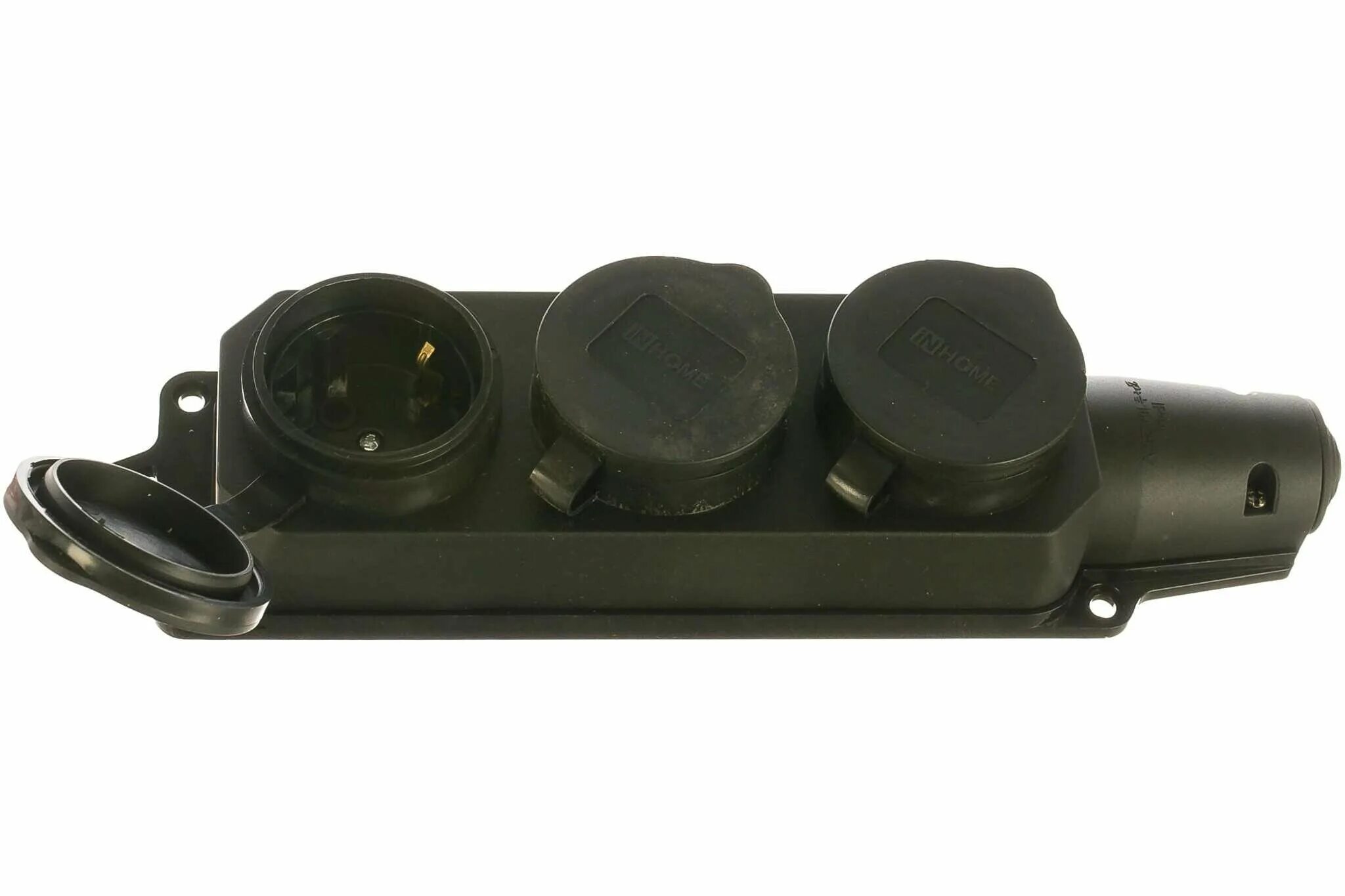 розетка 2-местная с крышкой каучук 2p+pe 16а ip44 adl13-064 andeli. розетка каучуковая 3 х местная. прям. розетка каучуковая 3-ая з/к с заглушками 16а ip44 омега иэк (20). однофазная 3-х местная колодка с заглушками, каучук universal 1323.