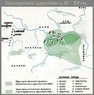 Столица волжской булгарии город булгар на карте