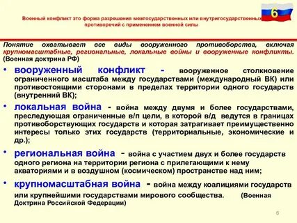 Конфликт военное положение