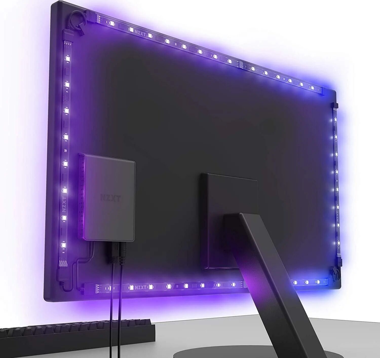 Подсветка для монитора купить. NZXT Hue 2 Ambient Lighting Kit. NZXT Hue + светодиодная лента. Лента светодиодная led v02. NZXT Hue RGB led Controller.