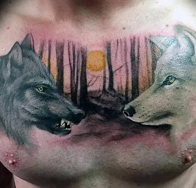 тату оскал волка на груди. тату волк. тату два волка. тату волк с волчицей на груди. тату волка на плече мужские.