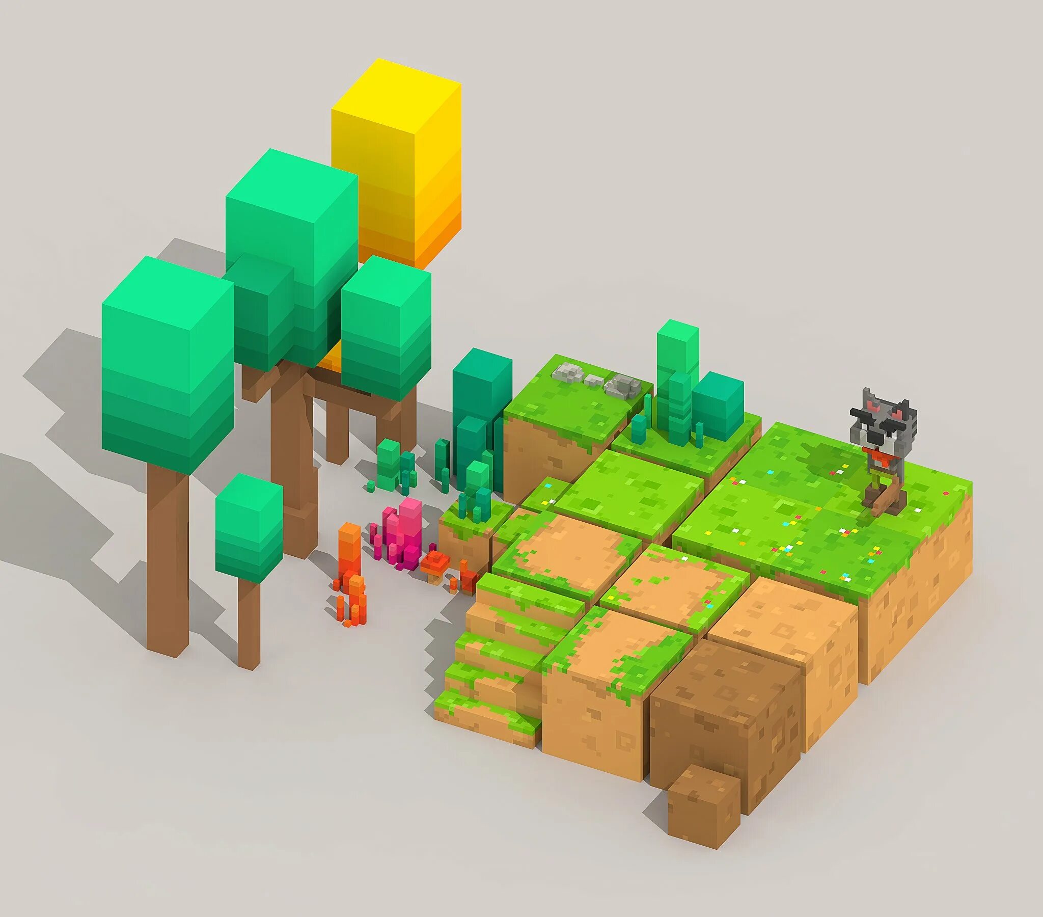 Пиксельные 3д игры. Мэджик воксель. Моделирование игр Magica Voxel. 3d Voxel] персонаж. Magica Voxel медведь.