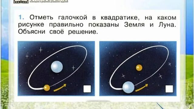 Отметь галочкой в квадратике на каком