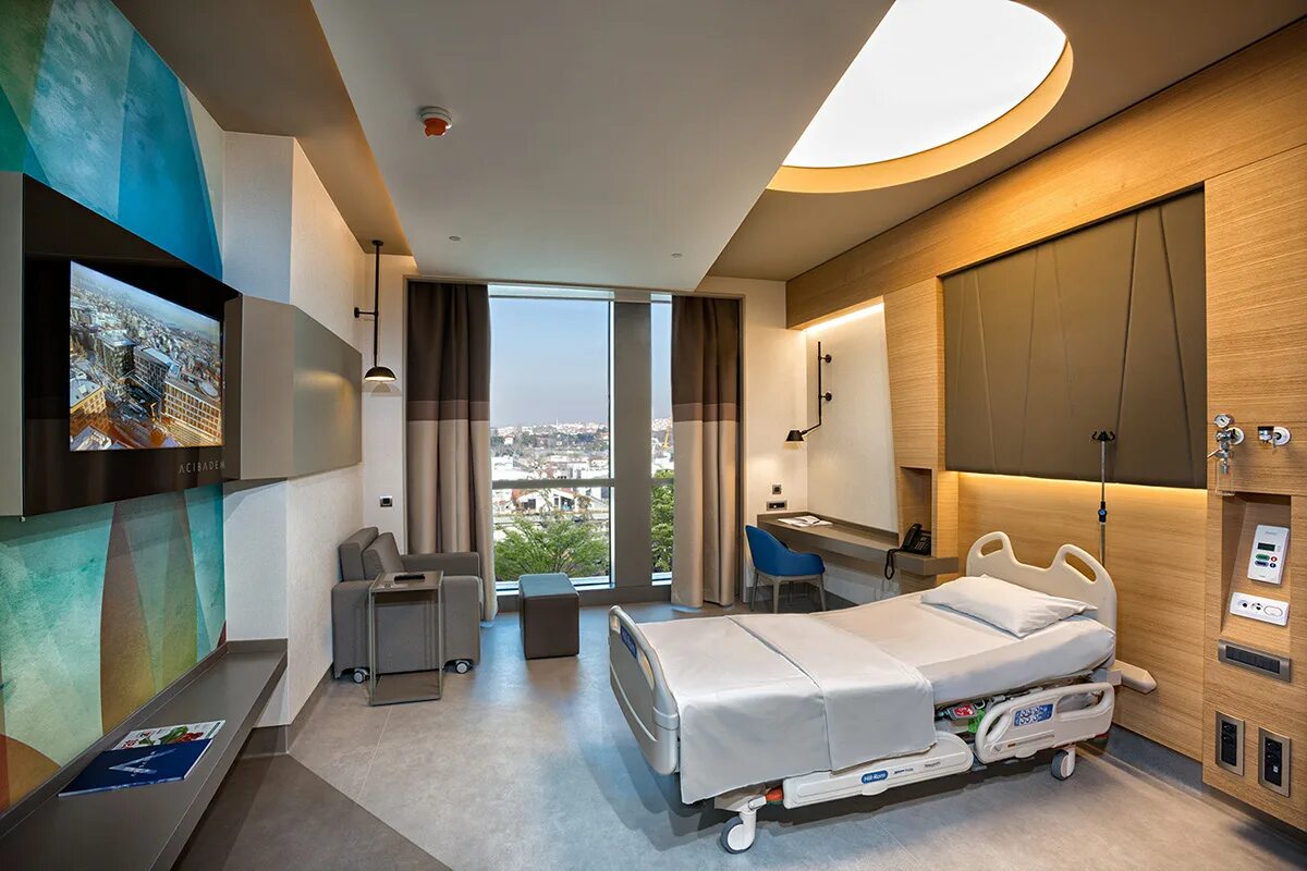 Patient room. Больница Acibadem в Турции. Аджибадем клиника в Стамбуле. Госпиталь Аджибадем Стамбул. Больница Аджибадем Алтунизаде.