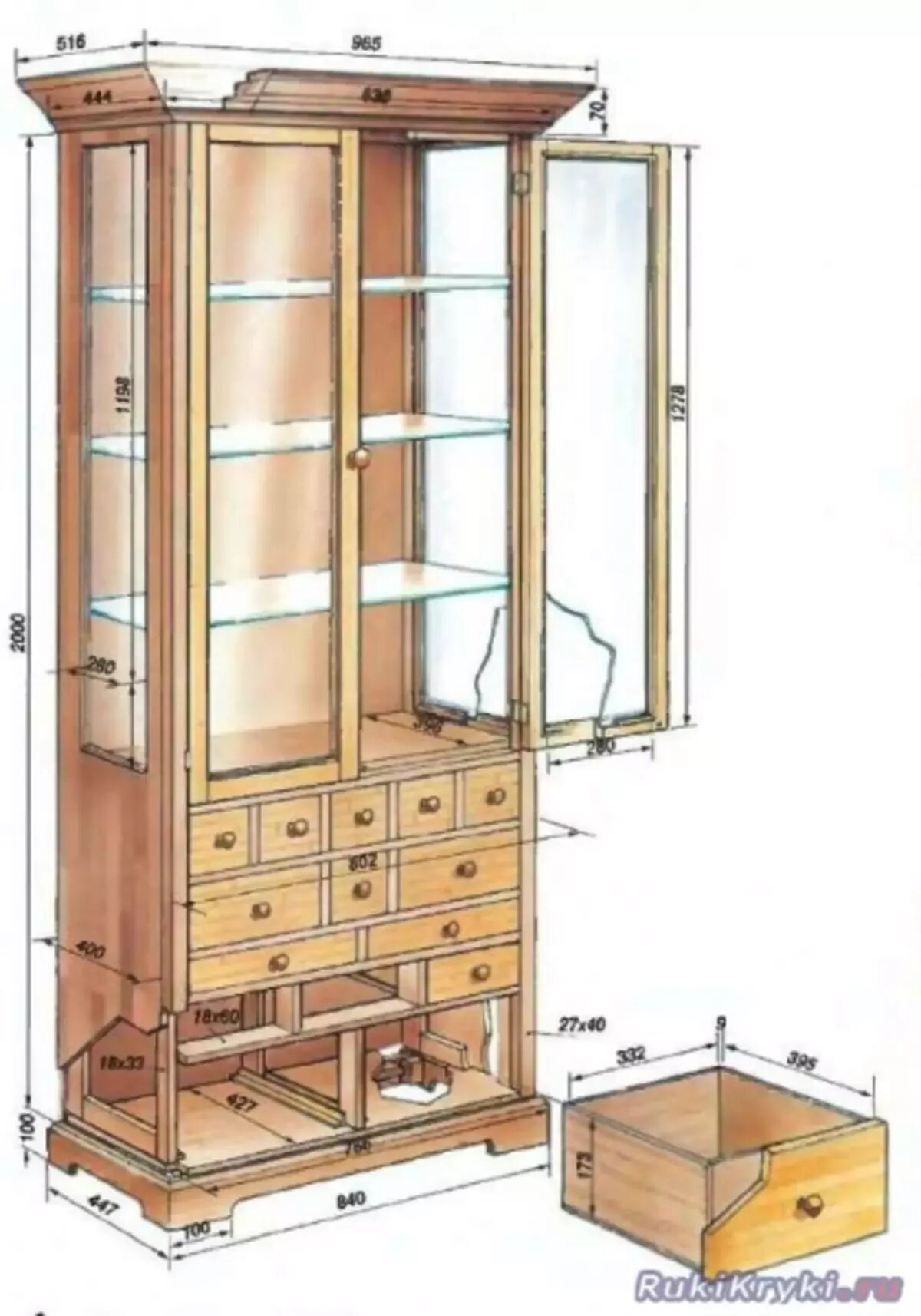 Шкафчик из дерева. Шкаф витрина. Сборка деревянного шкафа. Конструкция мебели.