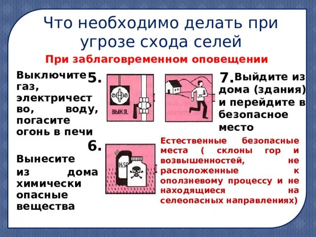Что нужно сделать при заблаговременном оповещении