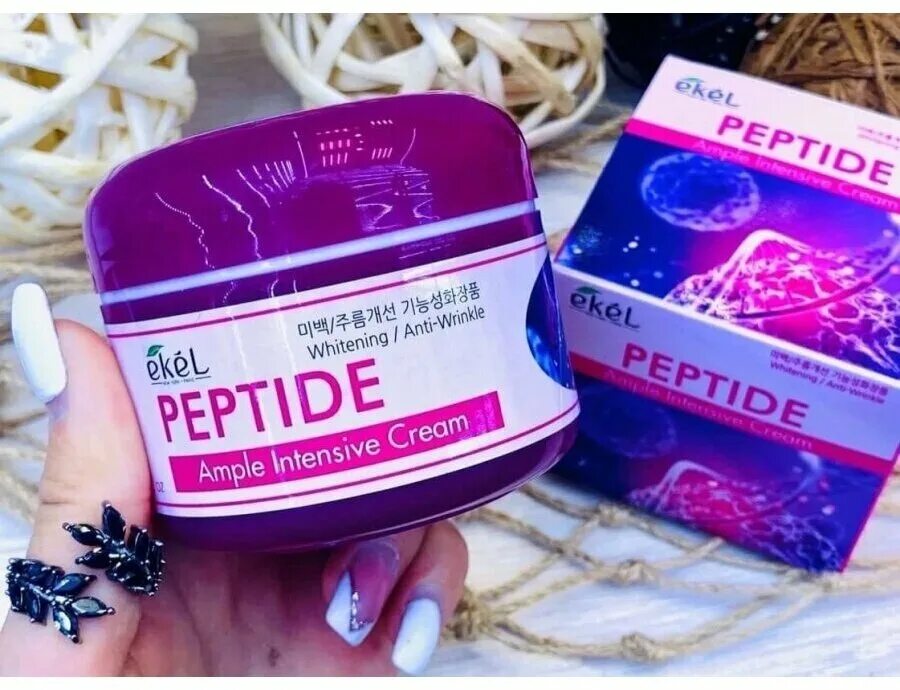 ампульный крем для лица с пептидами ekel peptide ampoule cream lifting 70 мл. Ekel кремы с пептидами фото. крем ekel ampoule intensive cream. крем ekel пептиды. крем ekel пептиды.