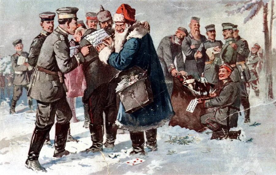 Рождество 1914. Рождественское перемирие 1914 года. 1916 рождественское перемирие. рождественское перемирие 1914 года иллюстрации. новый год в 1914 году.
