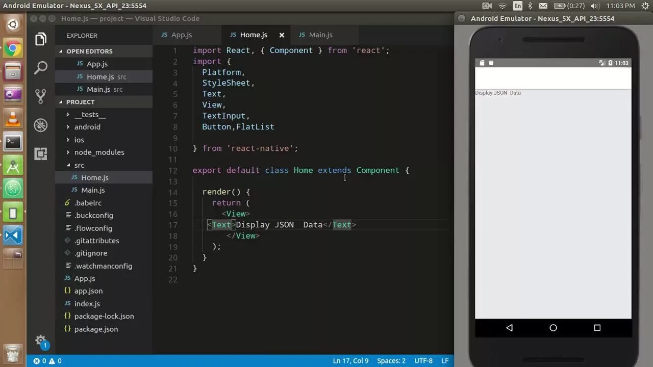 Processing android emulator